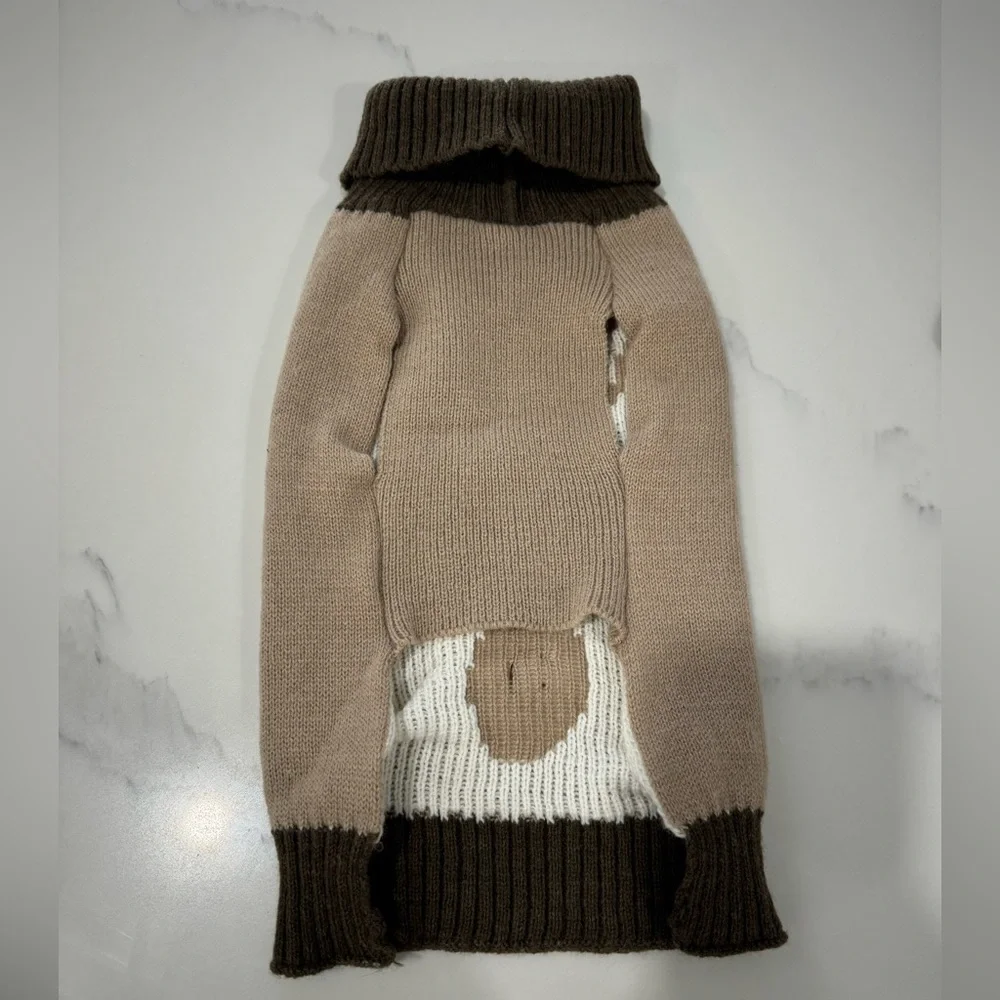 Brown dog sweater